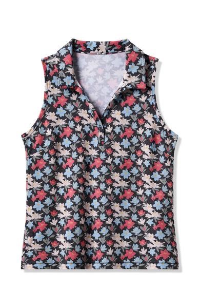 Travis Mathew Course Time dámské polo, black/floral