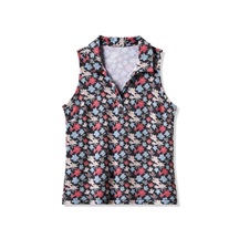 Travis Mathew Course Time dámské polo, black/floral