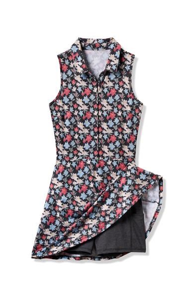 Travis Mathew Featherweight Course Time golfové šaty, black/floral