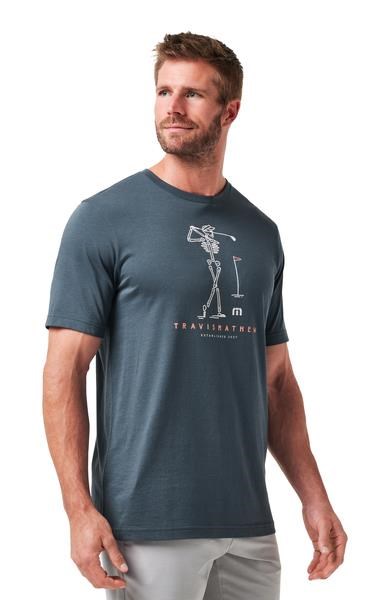 Travis Mathew Louder Please Tee pánské tričko, mood indigo/vintage indigo