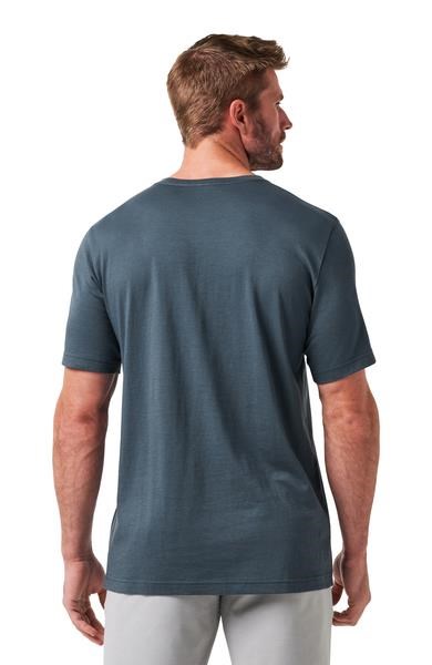 Travis Mathew Louder Please Tee pánské tričko, mood indigo/vintage indigo