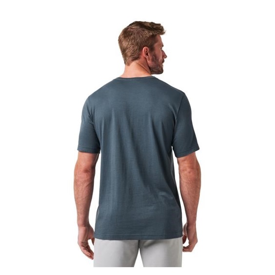 Travis Mathew Louder Please Tee pánské tričko, mood indigo/vintage indigo