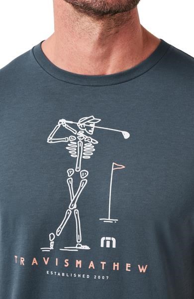 Travis Mathew Louder Please Tee pánské tričko, mood indigo/vintage indigo