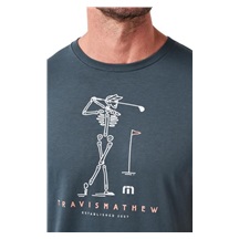 Travis Mathew Louder Please Tee pánské tričko, mood indigo/vintage indigo