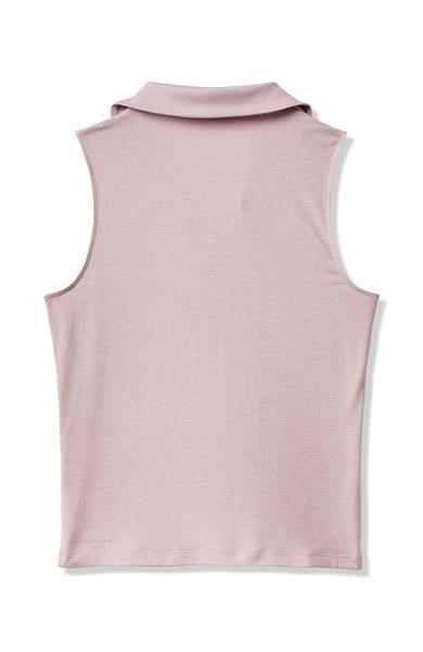 Travis Mathew Skyloft Light Sleeveless dámské polo bez rukávů, heather violet ice