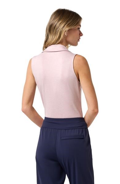Travis Mathew Skyloft Light Sleeveless dámské polo bez rukávů, heather violet ice