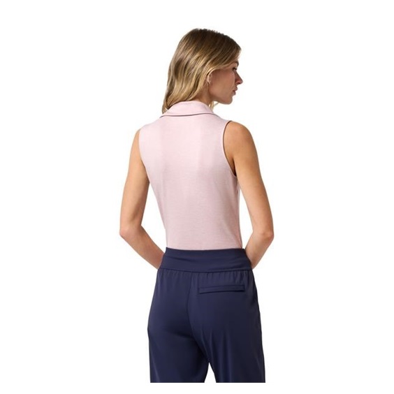 Travis Mathew Skyloft Light Sleeveless dámské polo bez rukávů, heather violet ice