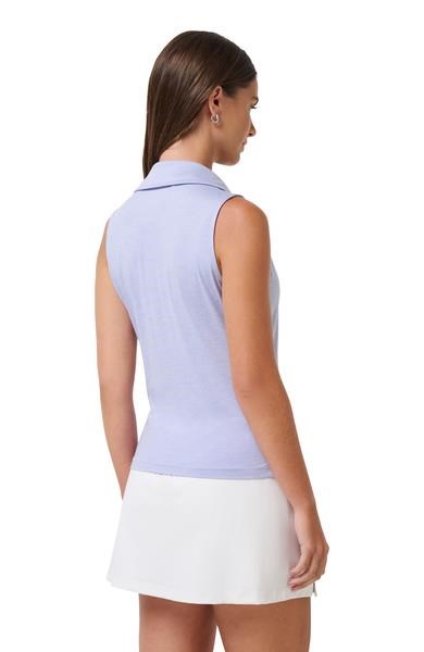 Travis Mathew Skyloft Light Sleeveless dámské polo bez rukávů, heather soft blue