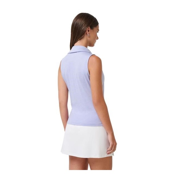 Travis Mathew Skyloft Light Sleeveless dámské polo bez rukávů, heather soft blue