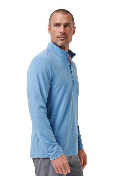 Travis Mathew Heater Pro 1/4Zip pánská mikina, pacific coast