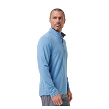 Travis Mathew Heater Pro 1/4Zip pánská mikina, pacific coast