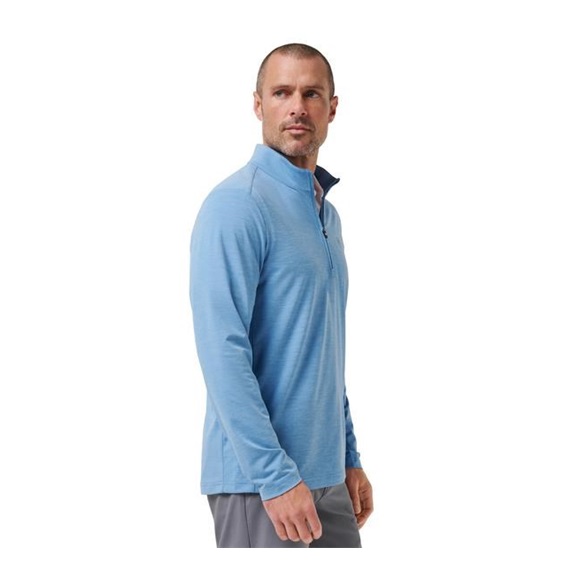 Travis Mathew Heater Pro 1/4Zip pánská mikina, pacific coast