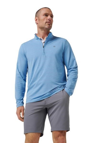 Travis Mathew Heater Pro 1/4Zip pánská mikina, pacific coast