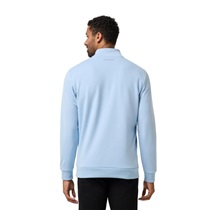 Travis Mathew CLOUD QUARTER ZIP 2.0 pánská fleecová mikina, heather powder blue