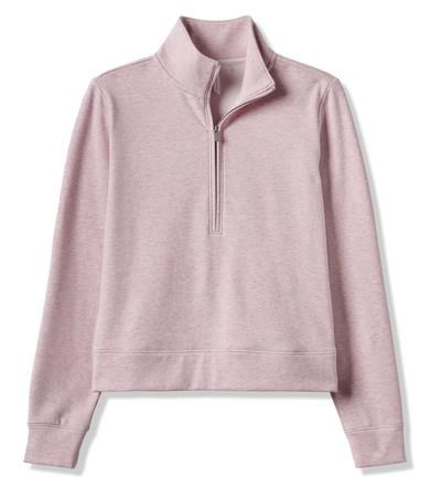 Travis Mathew Cloud Fleece Half-Zip dámská mikina, heather violet ice