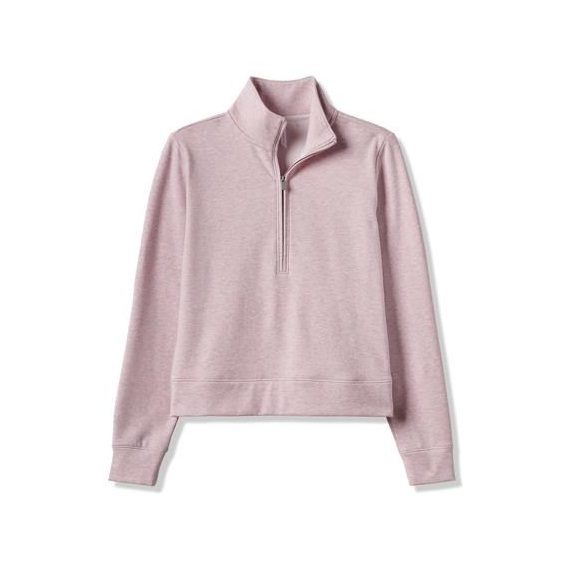 Travis Mathew Cloud Fleece Half-Zip dámská mikina, heather violet ice