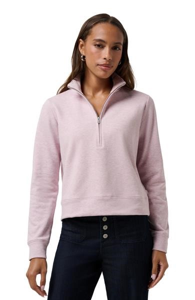 Travis Mathew Cloud Fleece Half-Zip dámská mikina, heather violet ice