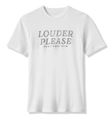 Travis Mathew Louder Please Tee pánské tričko, bílé