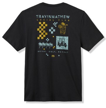 Travis Mathew Beverage Cart Tee pánské tričko, černé