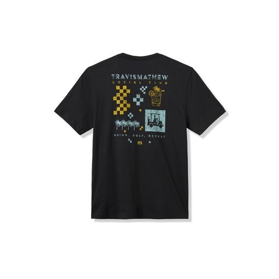 Travis Mathew Beverage Cart Tee pánské tričko, černé