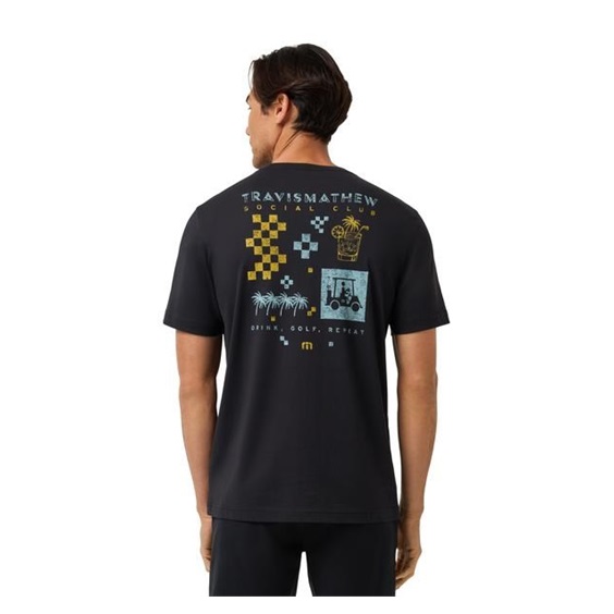Travis Mathew Beverage Cart Tee pánské tričko, černé