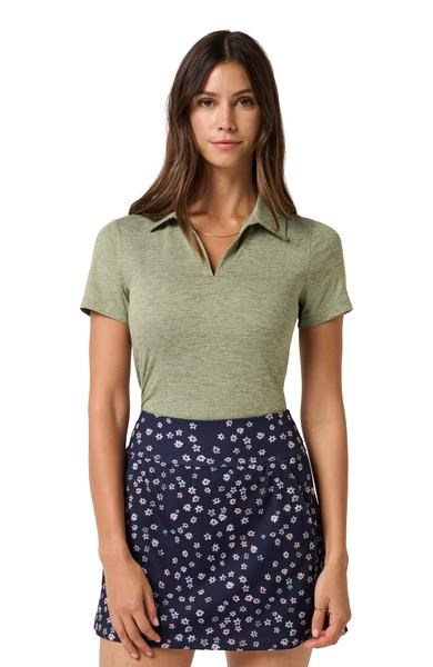 Travis Mathew Skyloft Light dámské polo, heather oil green