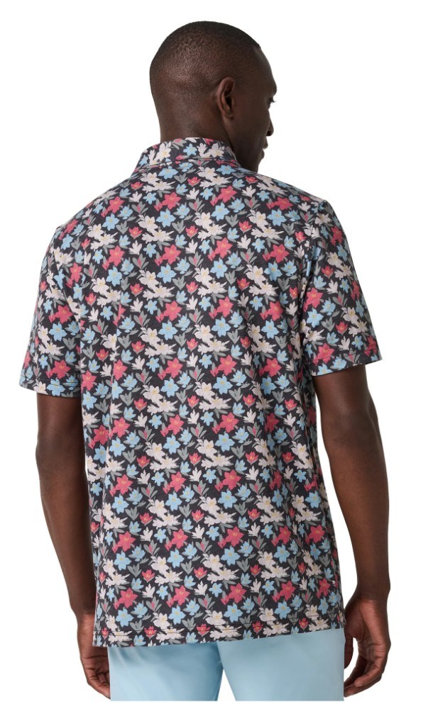 Travis Mathew Featherweight Fairway Fit pánské polo, black/floral
