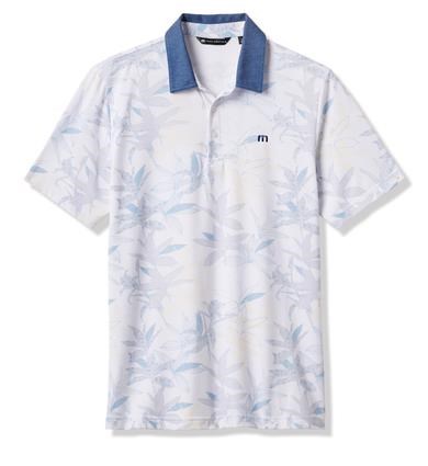 Travis Mathew Featherweight Drift pánské polo, bílé