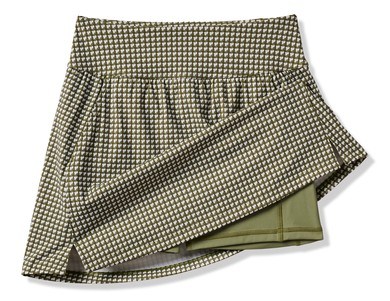 Travis Mathew Moveknit Game Set Match golfová sukně, oil green multi