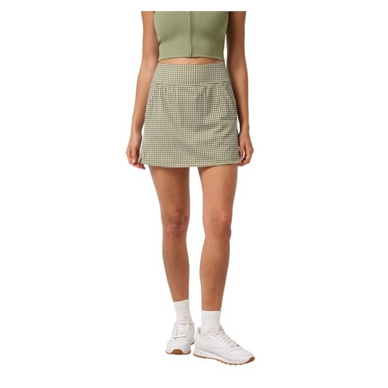 Travis Mathew Moveknit Game Set Match golfová sukně, oil green multi