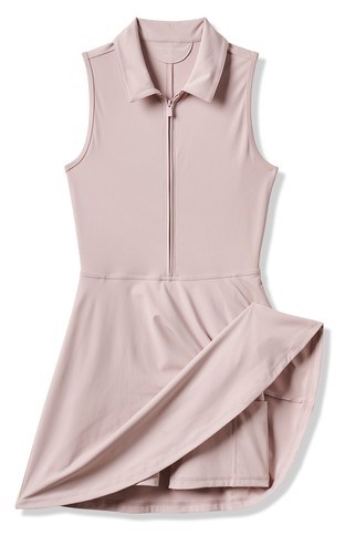 Travis Mathew Moveknit Sleeveless Polo golfové šaty, violet ice