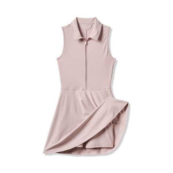Travis Mathew Moveknit Sleeveless Polo golfové šaty, violet ice