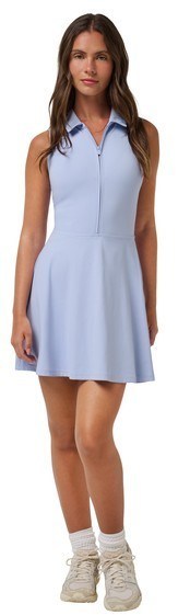 Travis Mathew Moveknit Sleeveless Polo golfové šaty, modré