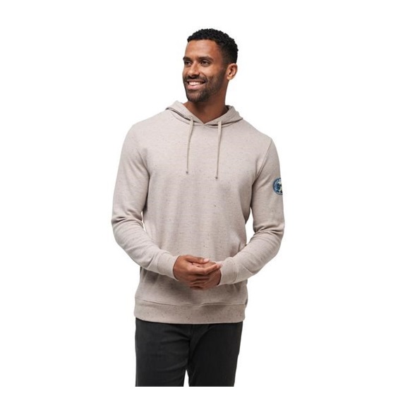 Travis Mathew Cloud Wafle pánská mikina, oxford tan