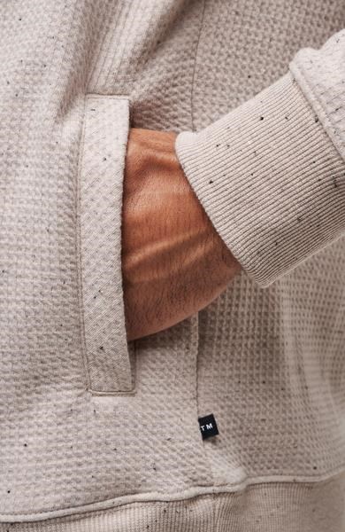 Travis Mathew Cloud Wafle pánská mikina, oxford tan