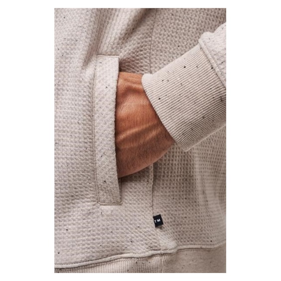 Travis Mathew Cloud Wafle pánská mikina, oxford tan