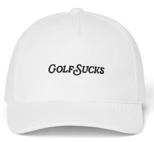 Travis Mathew Golf Sucks pánská kšiltovka, bilá