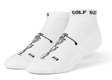Travis Mathew Golf Sucks Ankle unisex ponožky, 1 pár, bílé