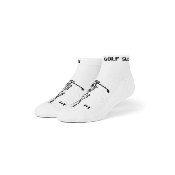 Travis Mathew Golf Sucks Ankle unisex ponožky, 1 pár, bílé