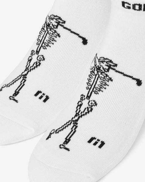 Travis Mathew Golf Sucks Ankle unisex ponožky, 1 pár, bílé