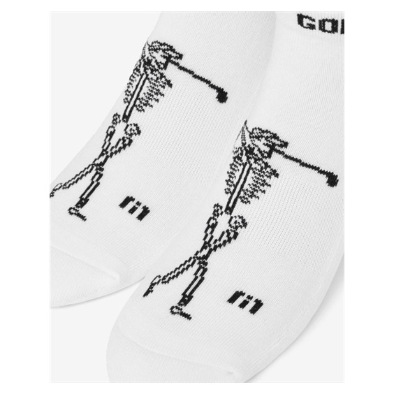 Travis Mathew Golf Sucks Ankle unisex ponožky, 1 pár, bílé