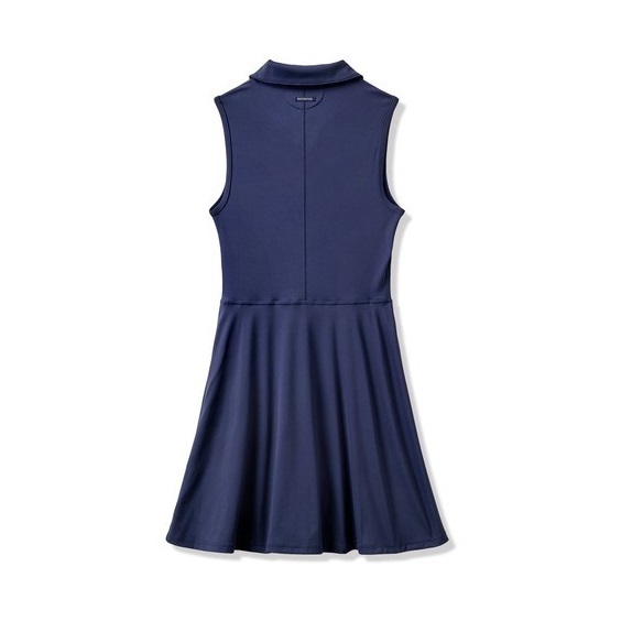 Travis Mathew Moveknit Sleeveless Polo golfové šaty, tmavě modré