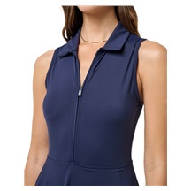 Travis Mathew Moveknit Sleeveless Polo golfové šaty, tmavě modré