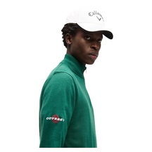 Callaway 1/4 Zip Mock pánský svetr, deep galapagos green