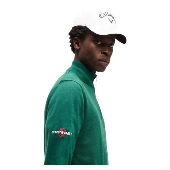 Callaway 1/4 Zip Mock pánský svetr, deep galapagos green