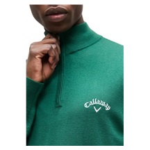 Callaway 1/4 Zip Mock pánský svetr, deep galapagos green
