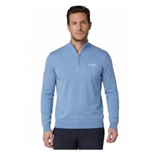 Callaway 1/4 Zip Mock pánský svetr, vista blue
