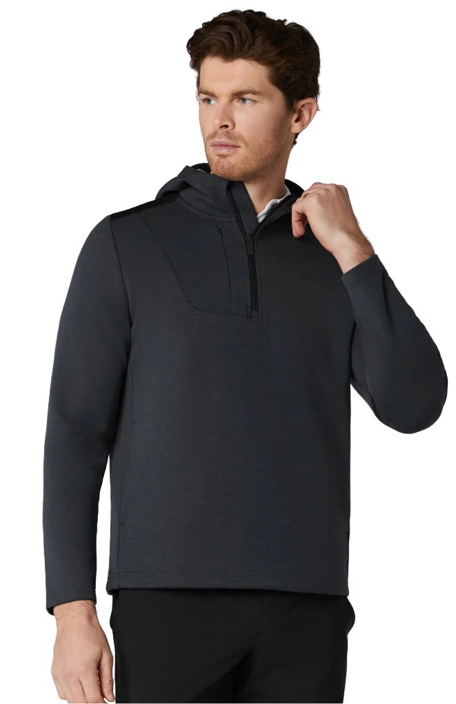 Callaway Soft Touch 1/4 Zip Premium pánská mikina, black heather