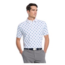 Callaway Sailboat Sunset Geo Print pánské polo, bright white