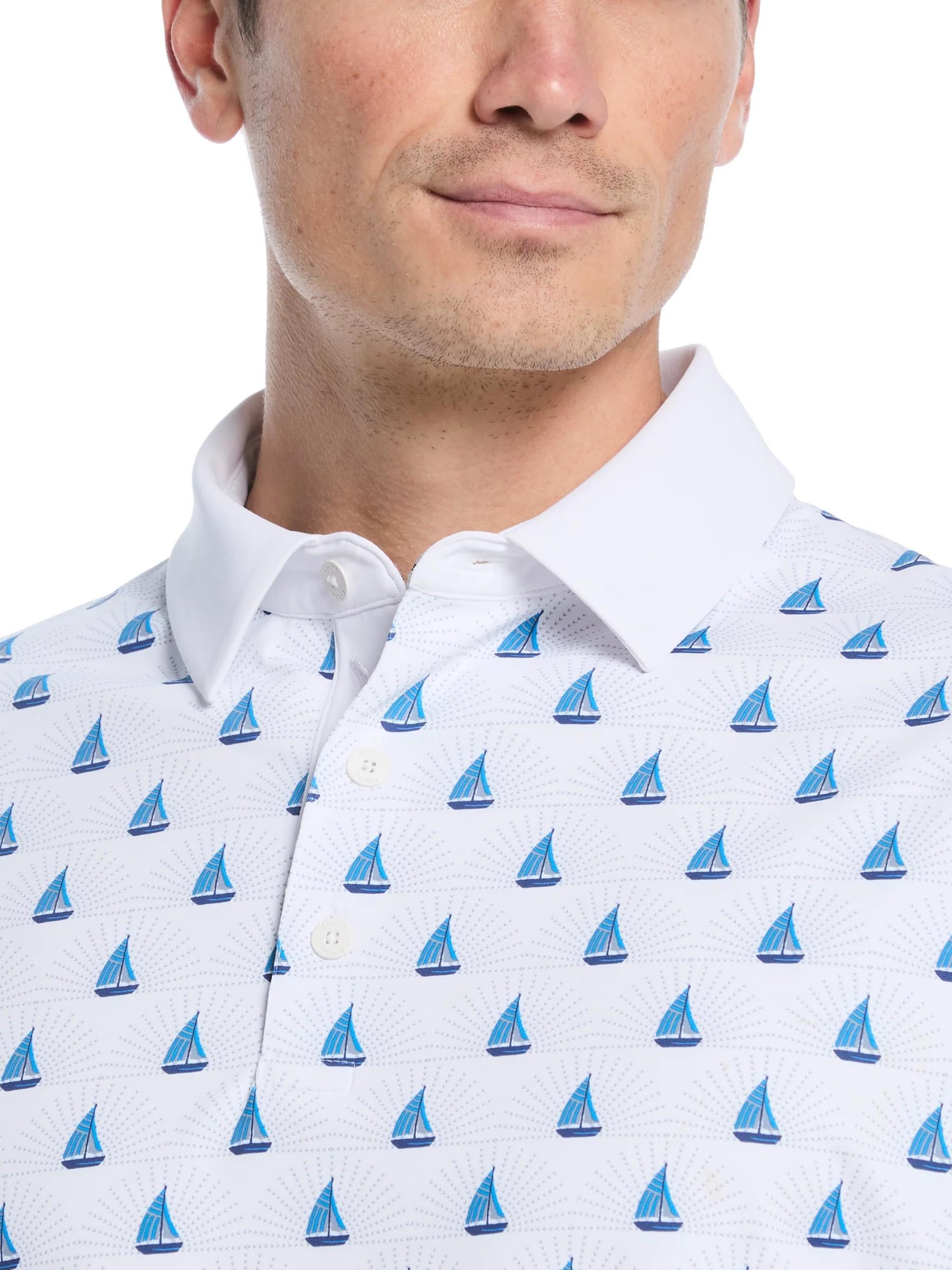 Callaway Sailboat Sunset Geo Print pánské polo, bright white